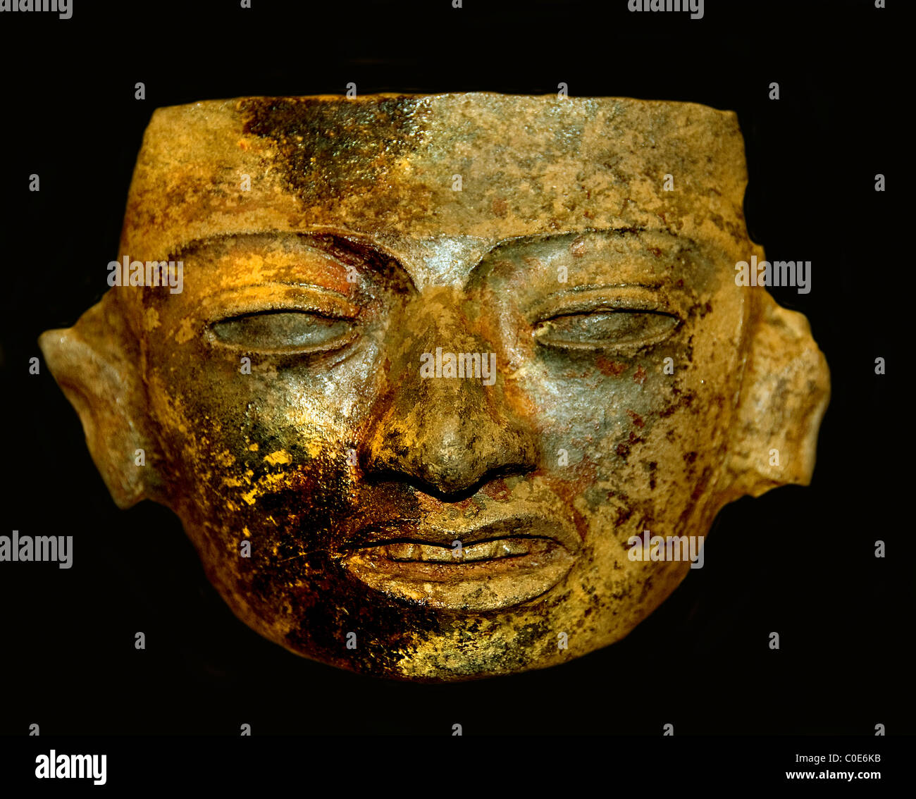 Mask Teotihuacan 150 BC 750 AD Olmec Native american indian Mexico Mexican Museum Stock Photo