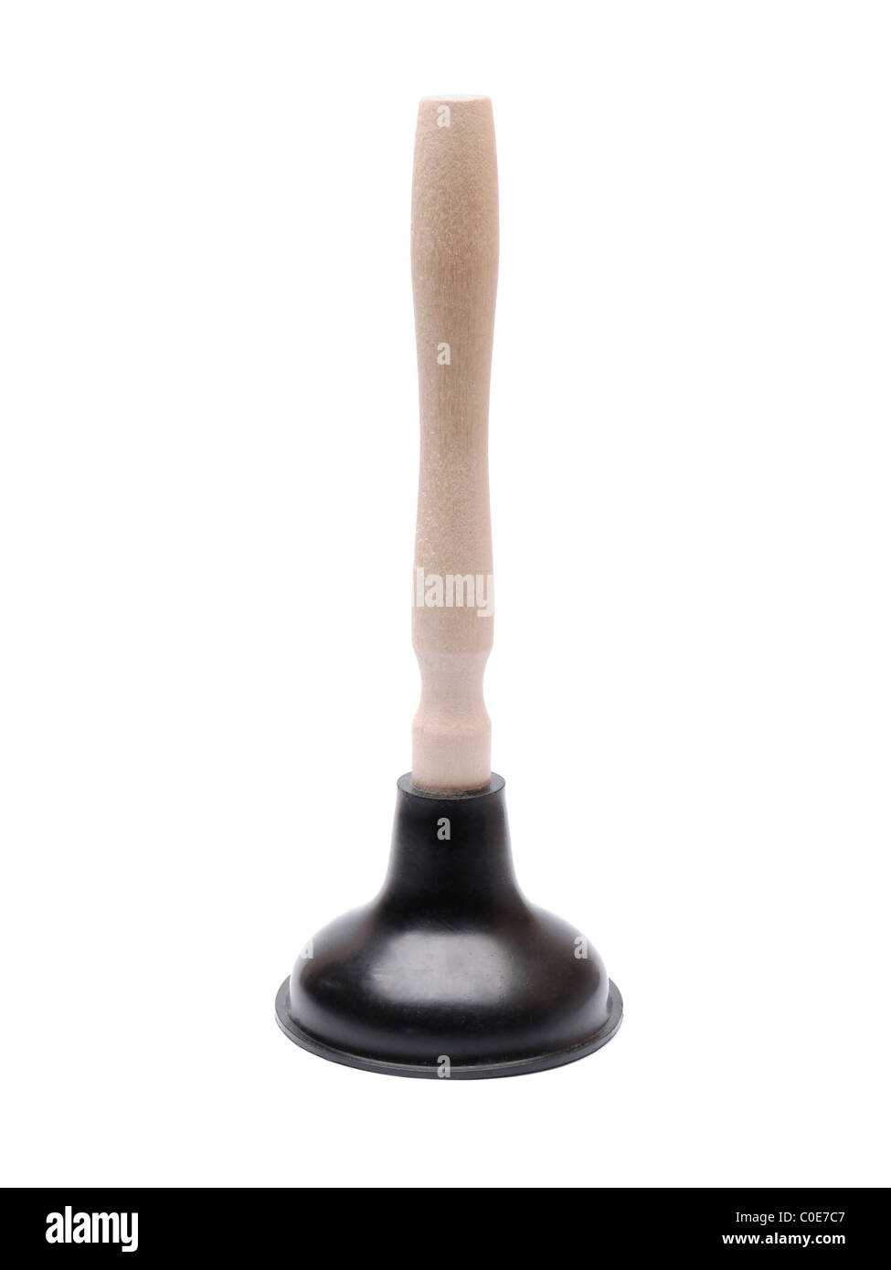 Rubber plunger shot over white background Stock Photo