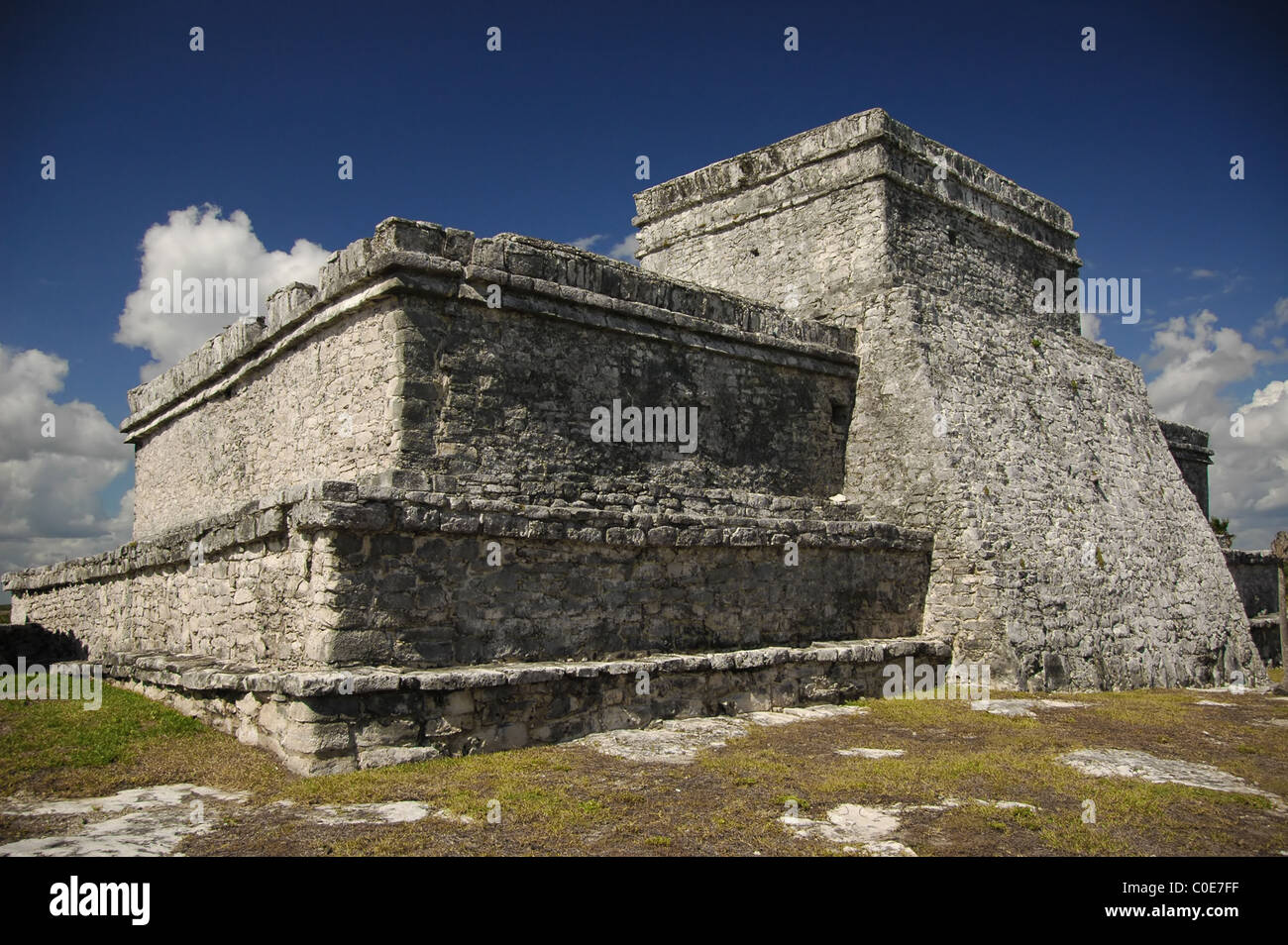 Mayan clifftop temple in Tulum, Mexico Stock Photo Alamy