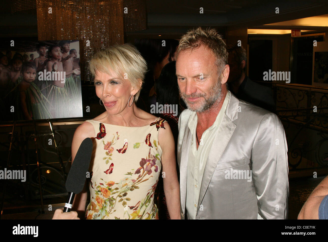 Trudie Styler and Sting (Gordon Sumner) The Rainforest Foundation Fund's 'Some Kinda Legacy' benefit party held at the Plaza Stock Photo