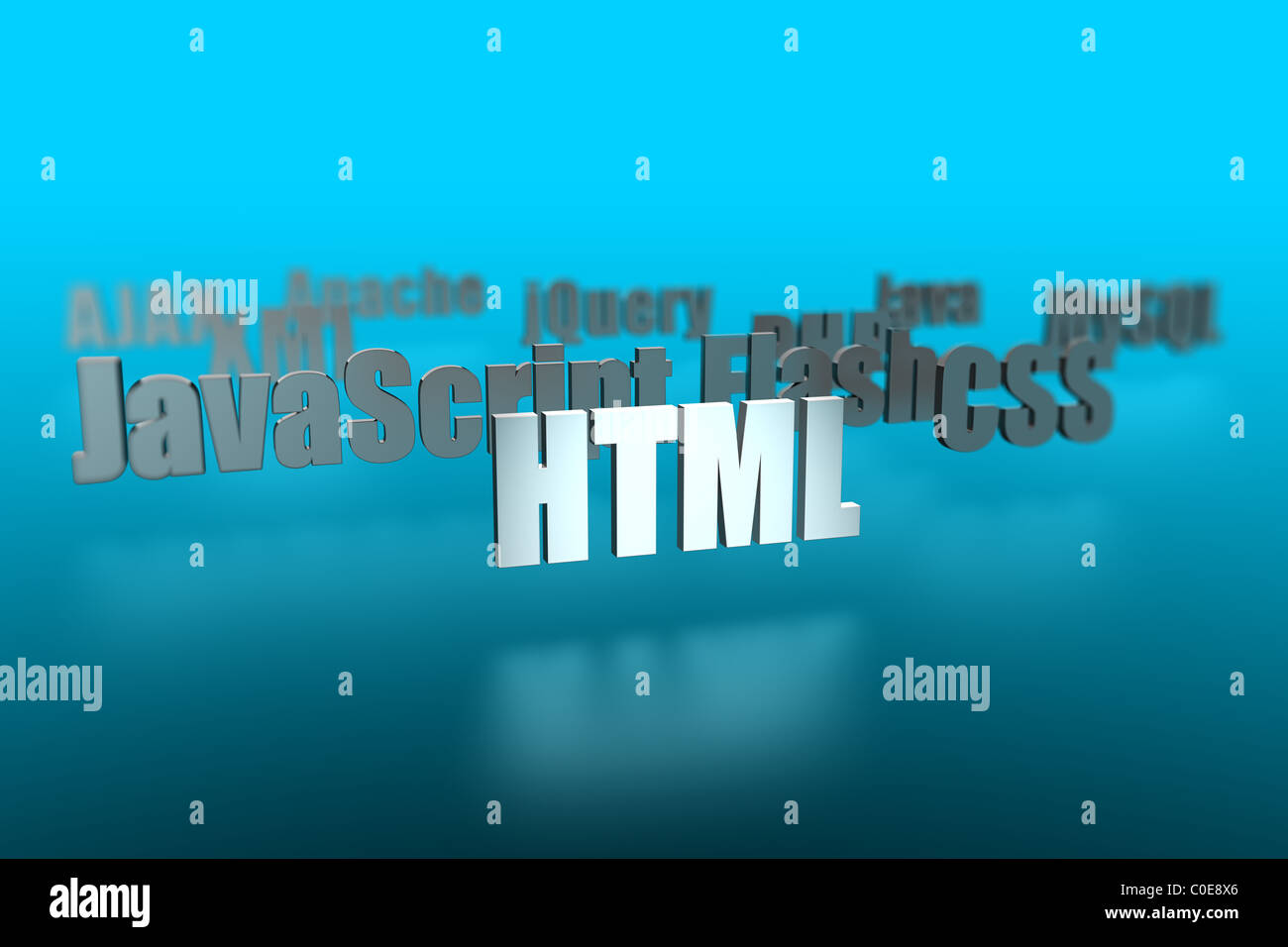 HTML and around Building a website Stock Photo - Alamy