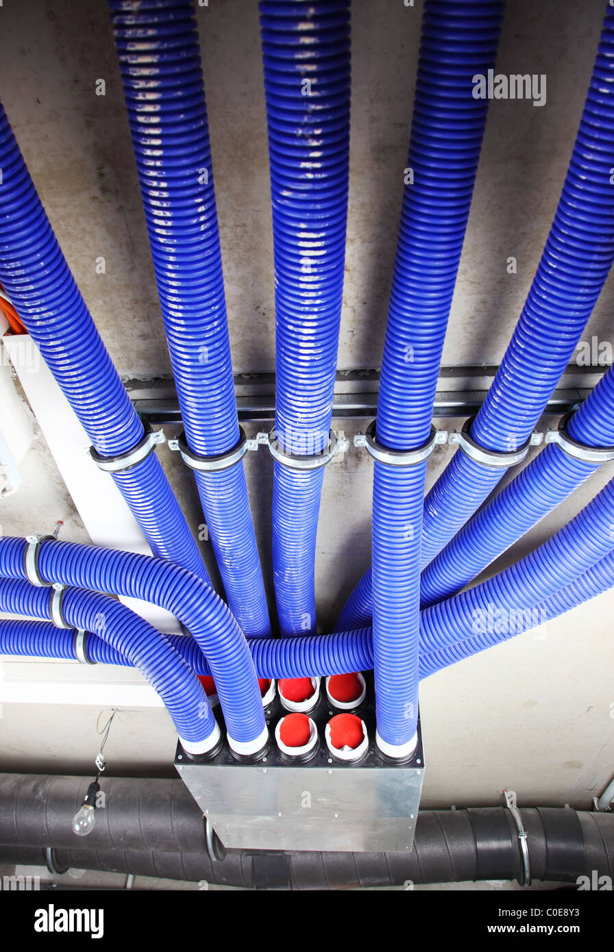 Air ventilation system in passive house for energy efficiency Stock