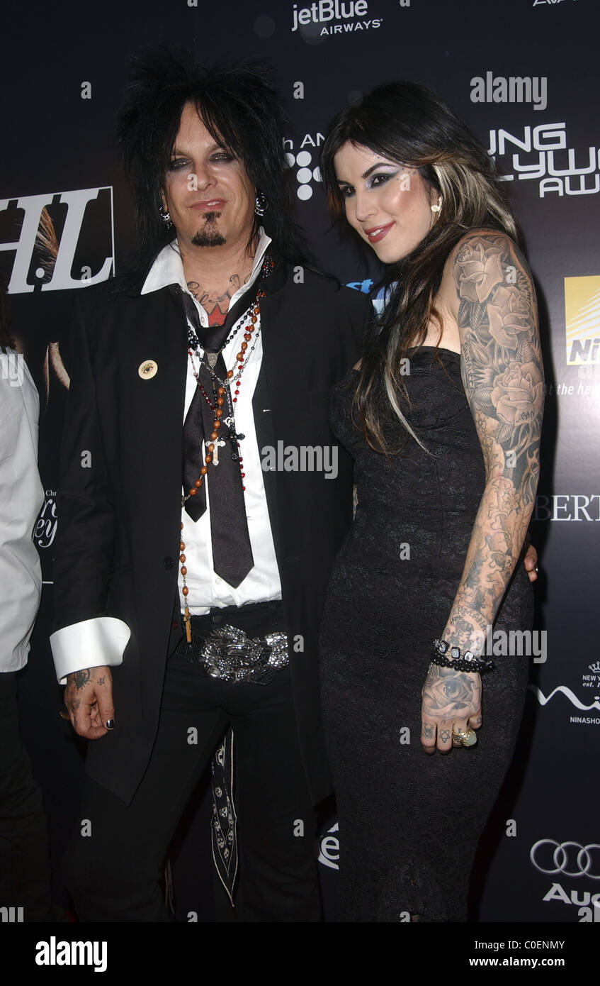 Nikki Sixx and tattoo artist Kat Von D Hollywood Life Magazine's 10th  Annual Young Hollywood Awards held at The Avalon Stock Photo - Alamy