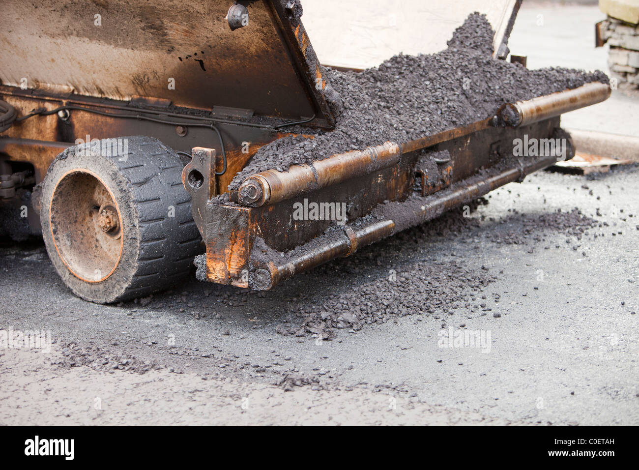 Tarmac laying machine hi-res stock photography and images - Alamy