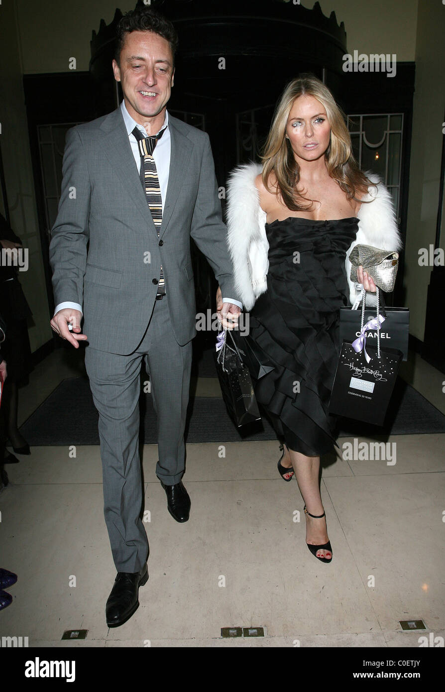 Jeremy Healy and Patsy Kensit leaving Claridges hotel London, England ...