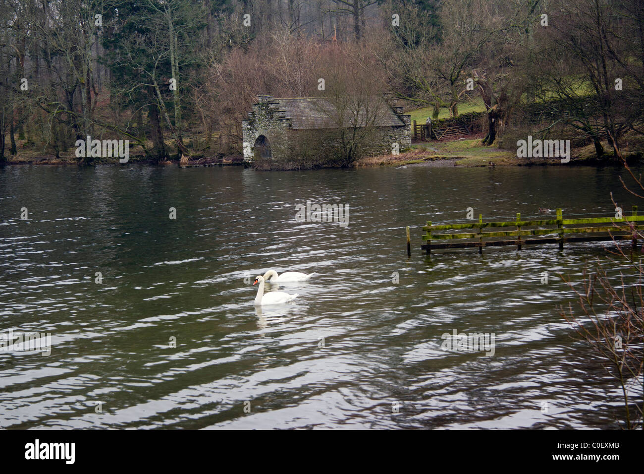 Boat house Windermere Stock Photo Alamy