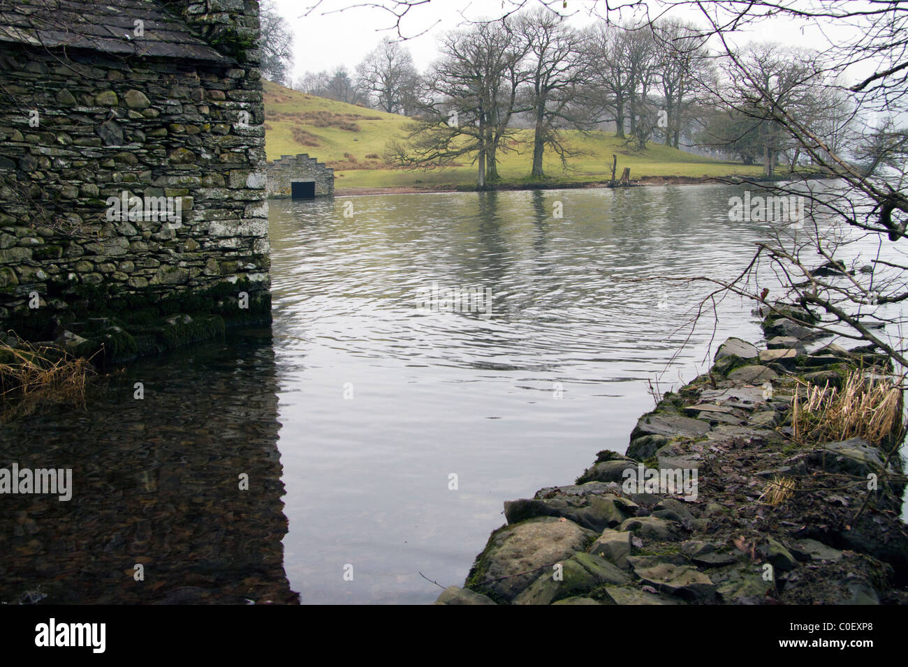 Boat house Windermere Stock Photo Alamy