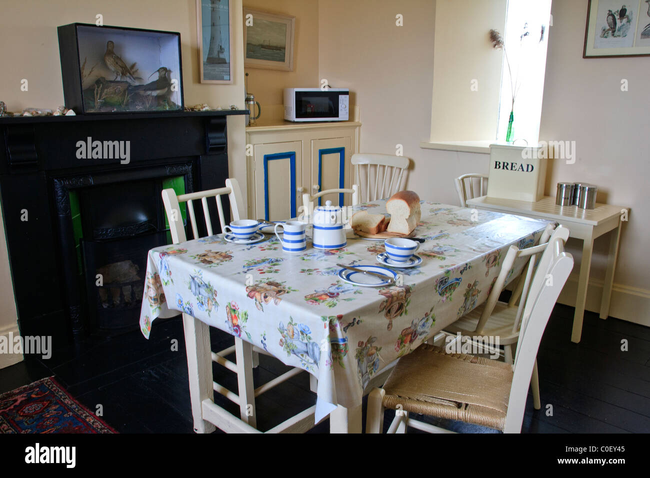 Kitchen of Lightkeeper's Cottage, Loop Head Lighthouse, County Clare Ireland Stock Photo