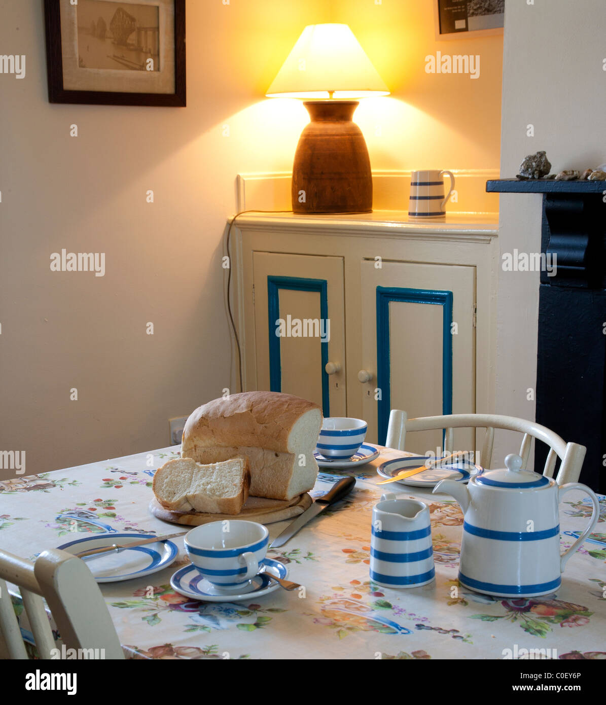 Kitchen of Lightkeeper's Cottage, Loop Head Lighthouse, County Clare Ireland Stock Photo