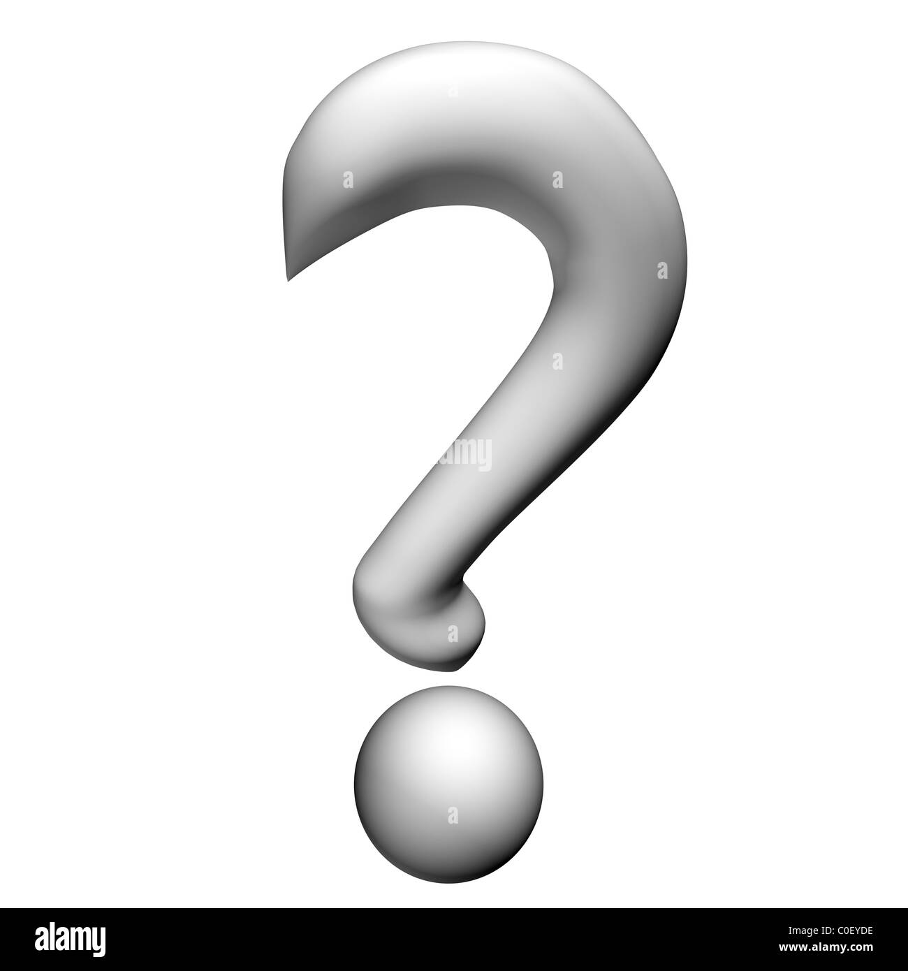 Question mark, 3d, a white background. Stock Photo