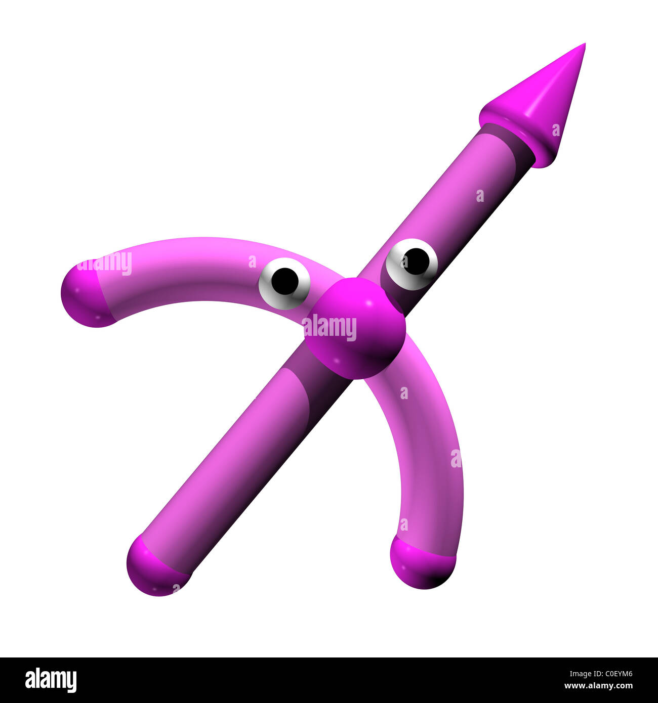 Female pink zodiac signs, the front view, 3d, it is isolated
