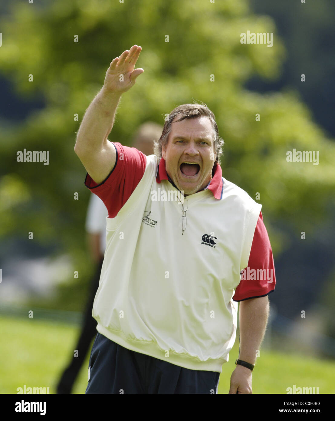 Celebrity playing golf, Meat Loaf Marvin Lee Aday Stock Photo - Alamy