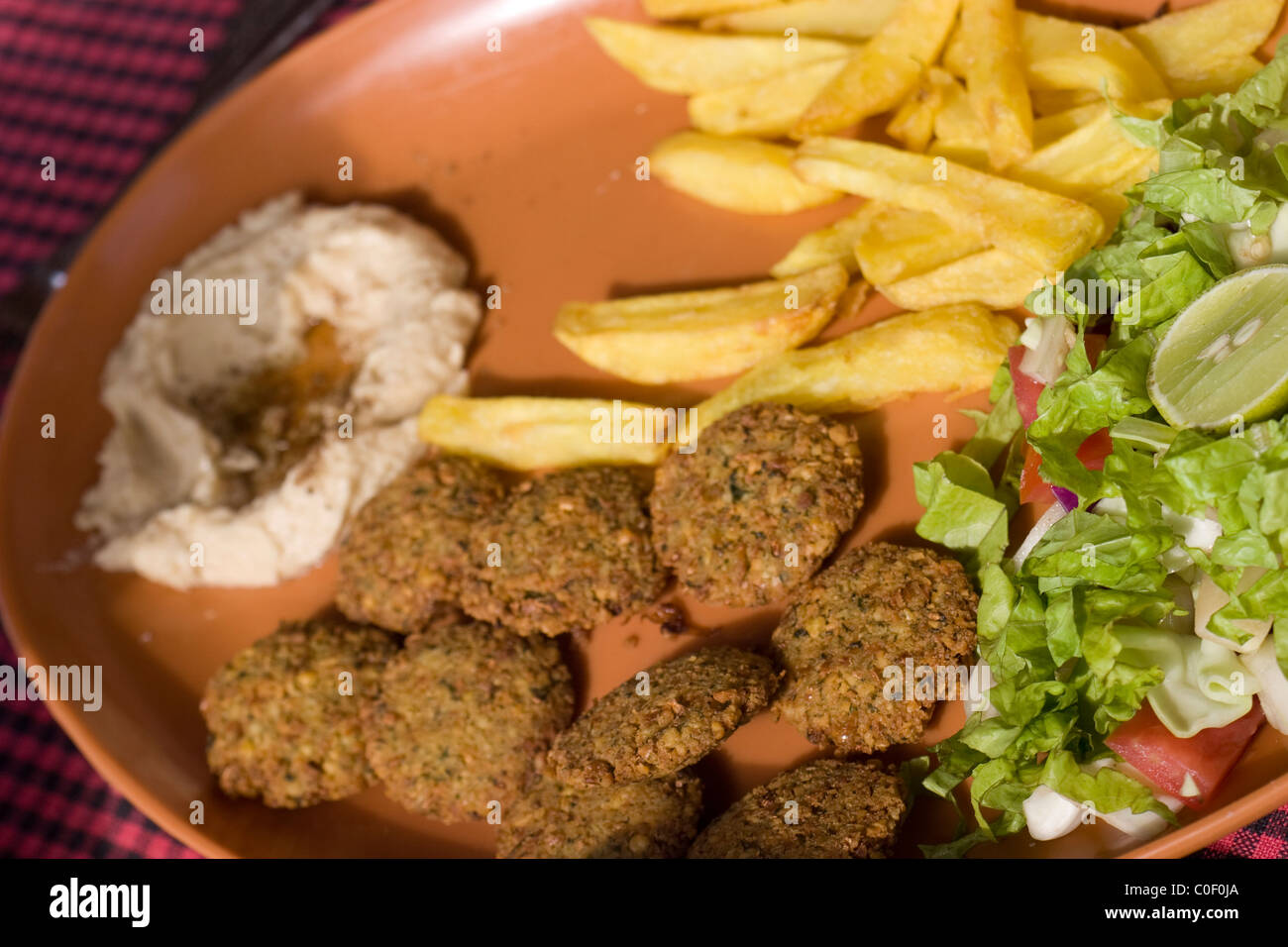 Falaffel and chips, Goa style Stock Photo Alamy