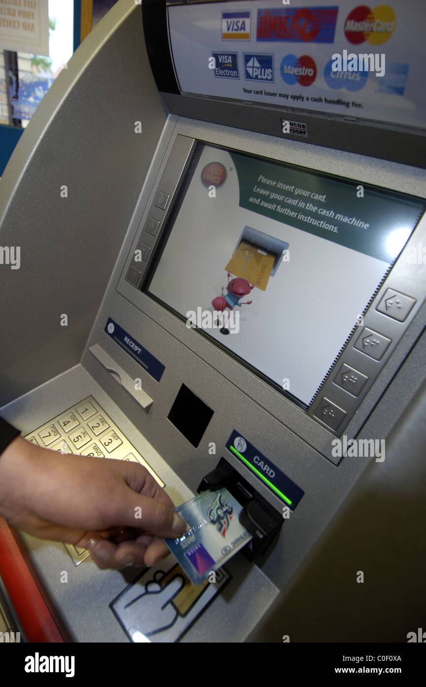 Post Office ATM bank machine Stock Photo