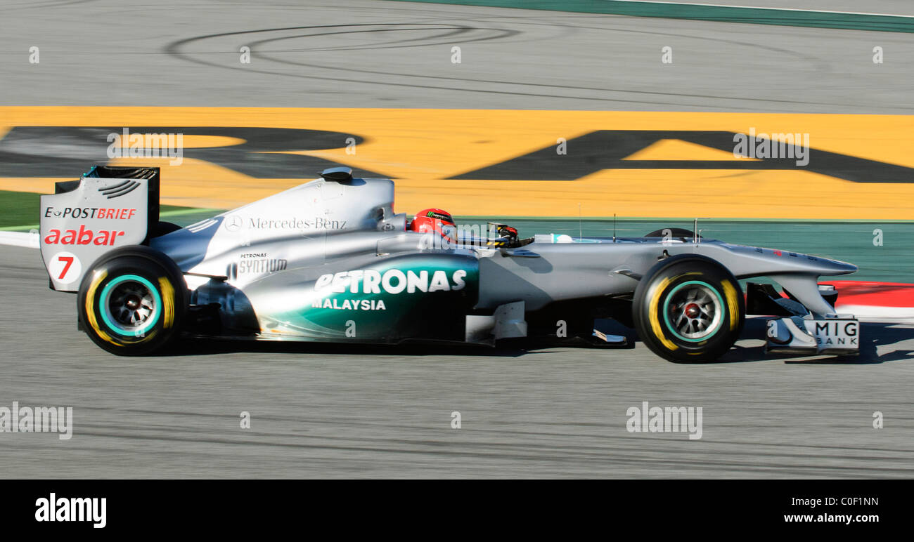german Formula One driver Michael Schumacher in the Mercedes
