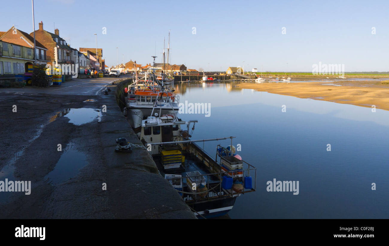 The quay at Wells-next-the-Sea, Norfolk, England. Stock Photo