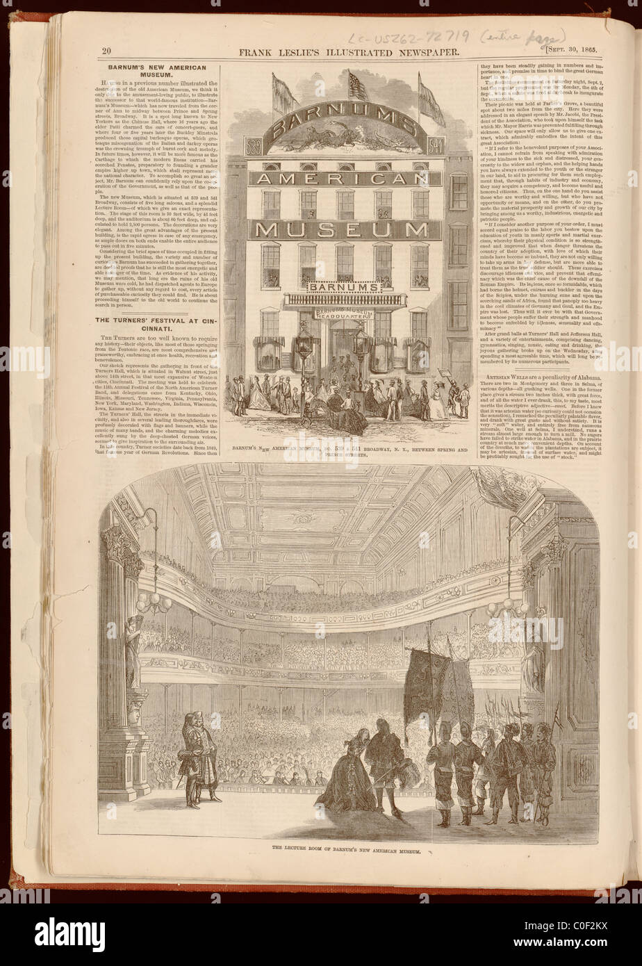 Barnum's new American museum seen in Frank Leslie's Illustrated