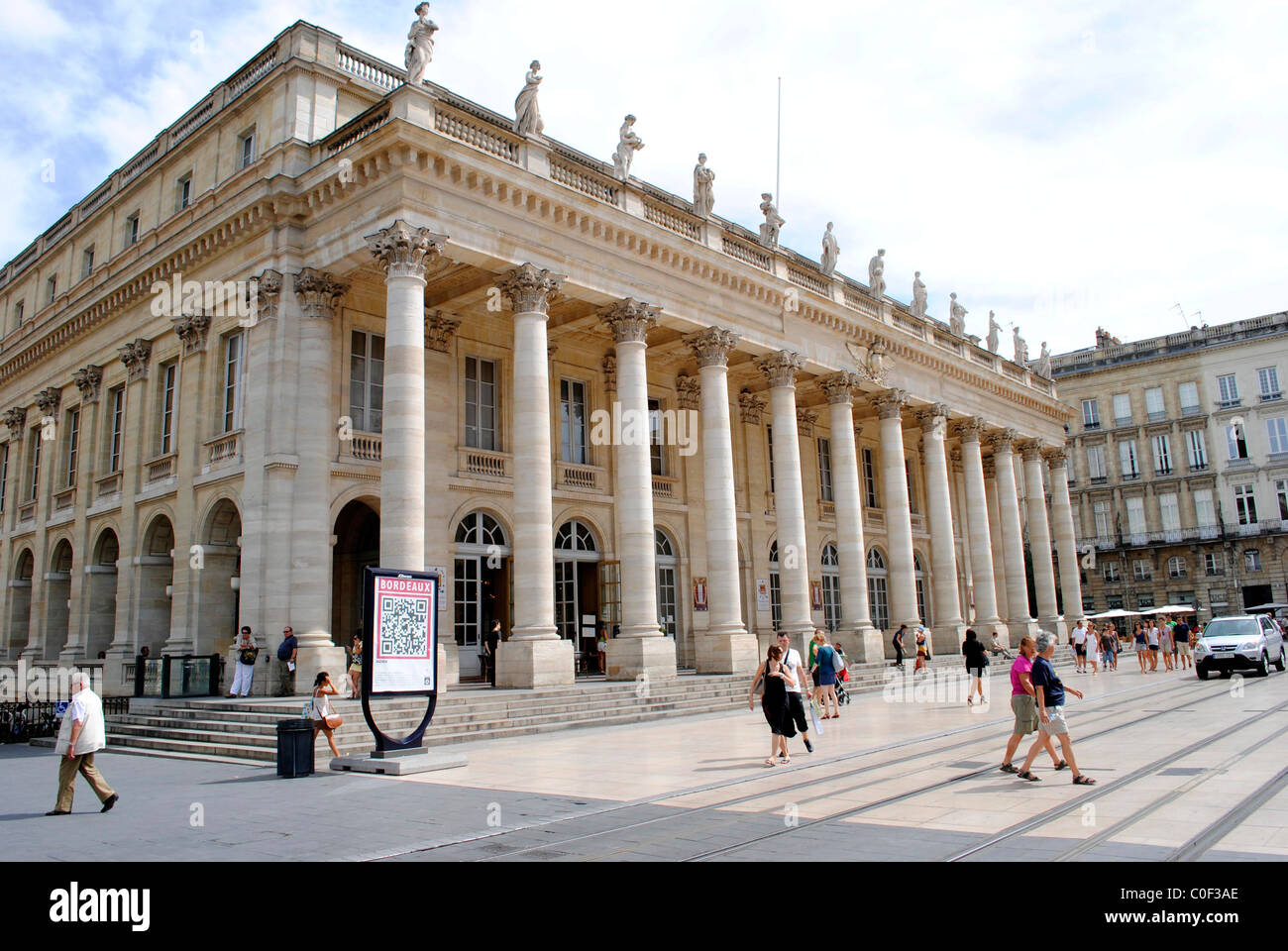 France, Gironde department, Bordeaux, Place de la Comédie, view of the