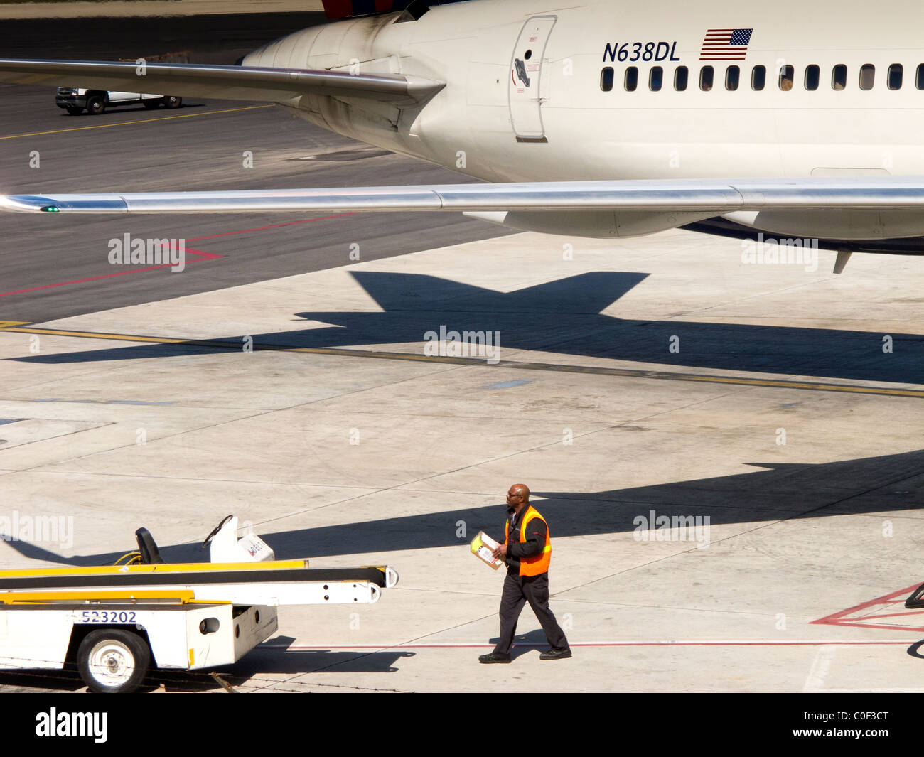 Airliner on tarmac. Stock Photo