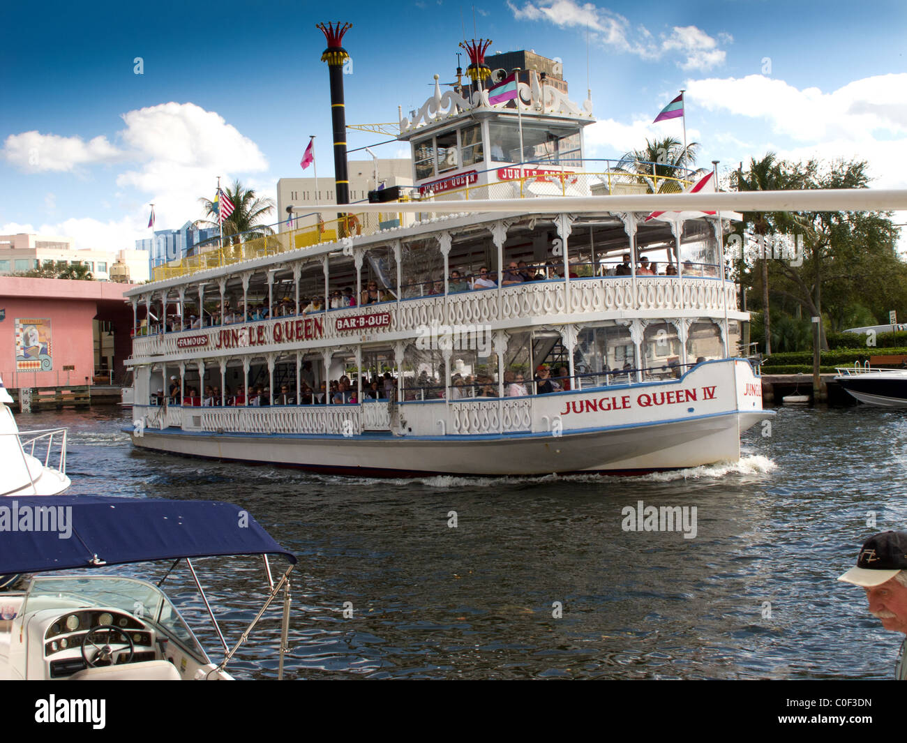 Sightseeing boat in Fort Lauderdale. Stock Photo