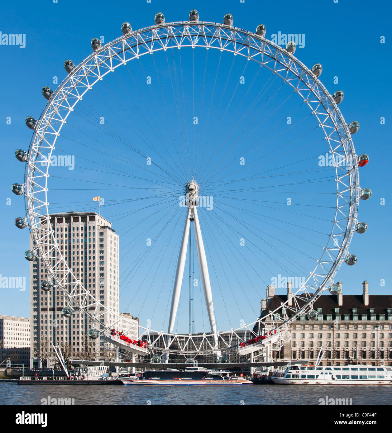 The 'London Eye' or Millennium wheel, South Bank, London, UK Stock Photo