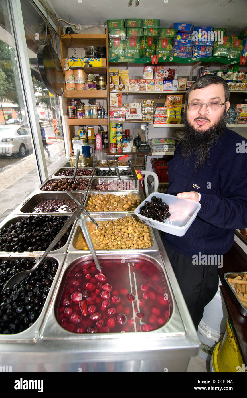 An olive shop in Jaffa, Israel. Stock Photo