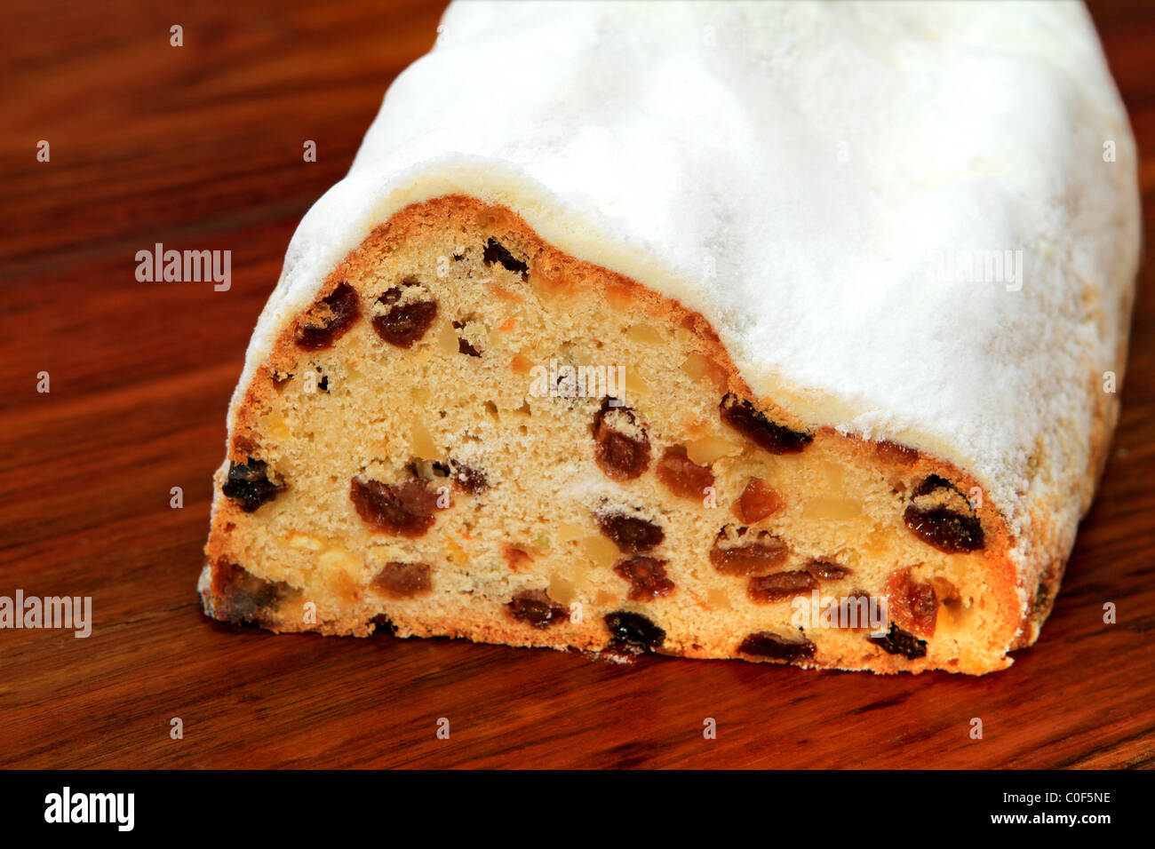 Typical German Christmas Stollen  Stock Photo