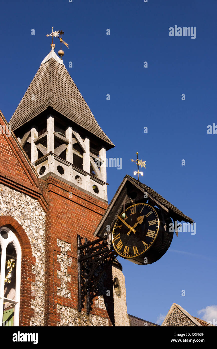Town Clock, High Street Lewes, East Sussex, England, UK Stock Photo