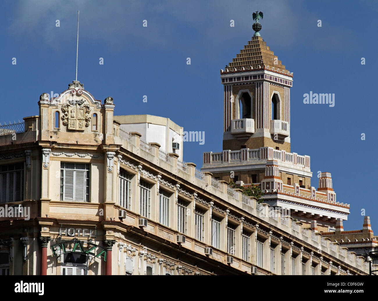 Barcadi Tower, Havanna Vieja, Cuba Stock Photo