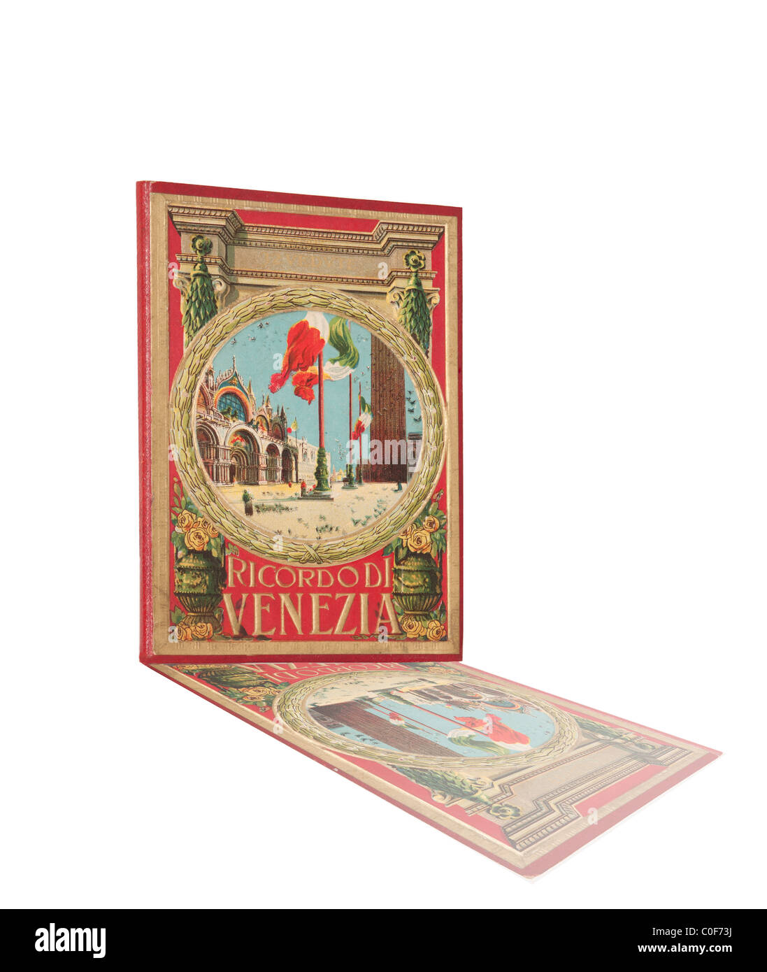 postcard folder of remembering from Venice early twentieth century Stock Photo