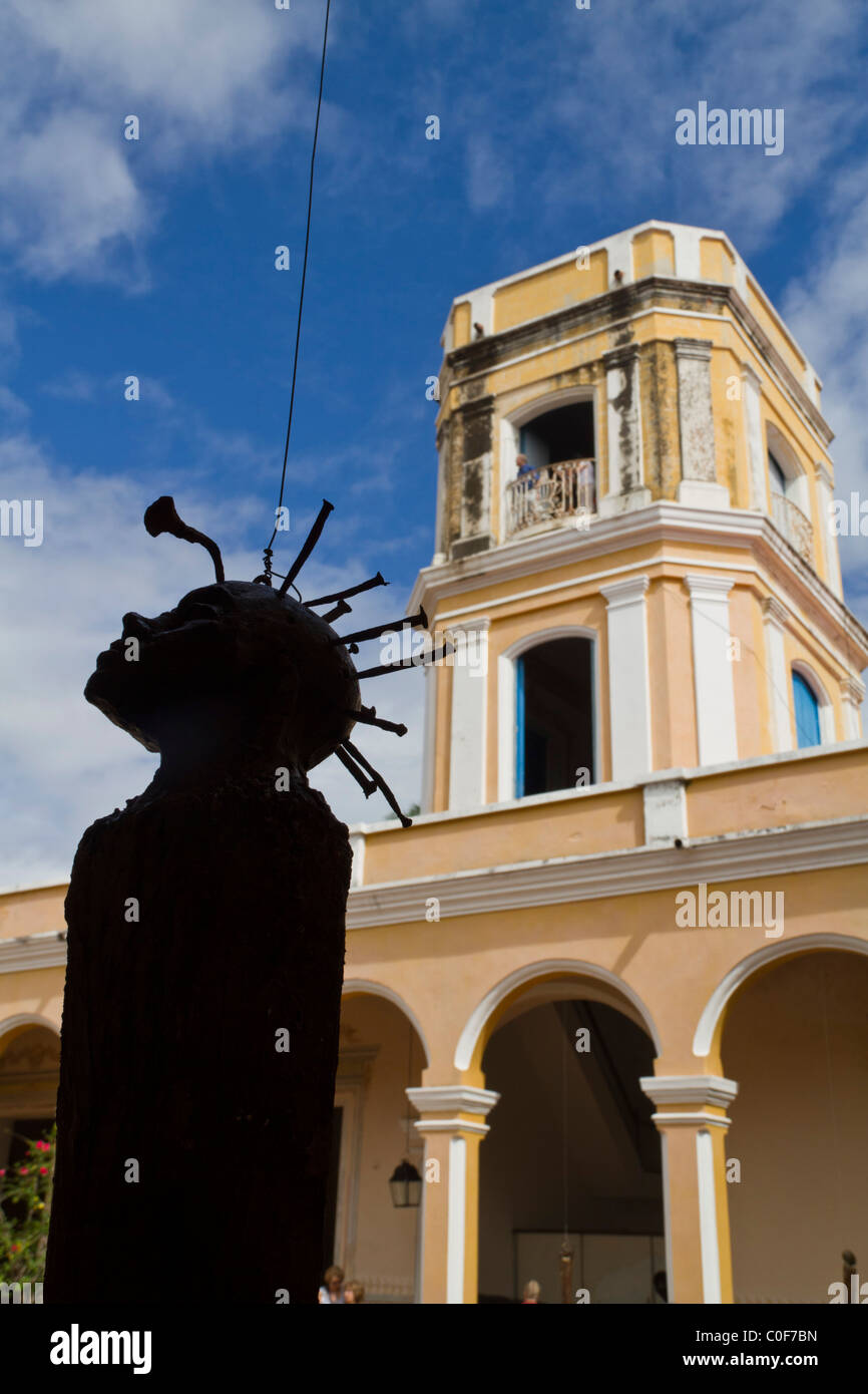 Museo Historico , Palacio Cantero, Watchtower, Sculpture, Trinidad, Cuba Stock Photo