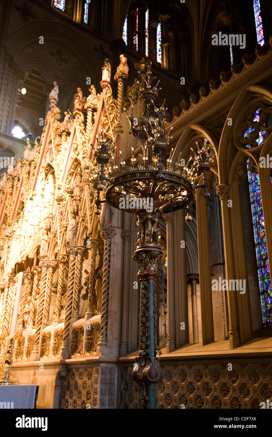 Candelabra next to high Altar at Ely Cathedral in cambridge Stock Photo Alamy