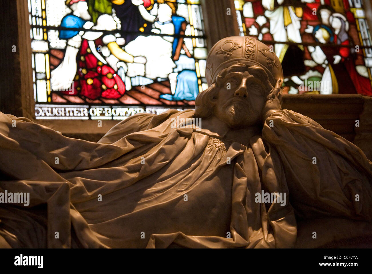 Monument of Bishop Peter Cunning inside Ely Cathedral Stock Photo