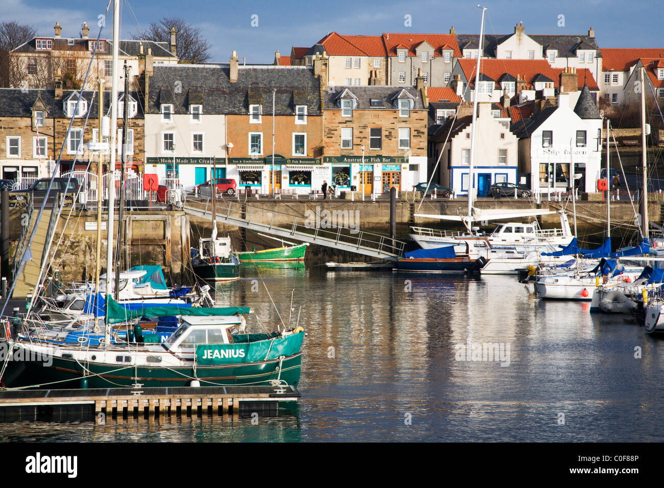 Sailing Boats in the Harbour Anstruther Fife Scotland Stock Photo