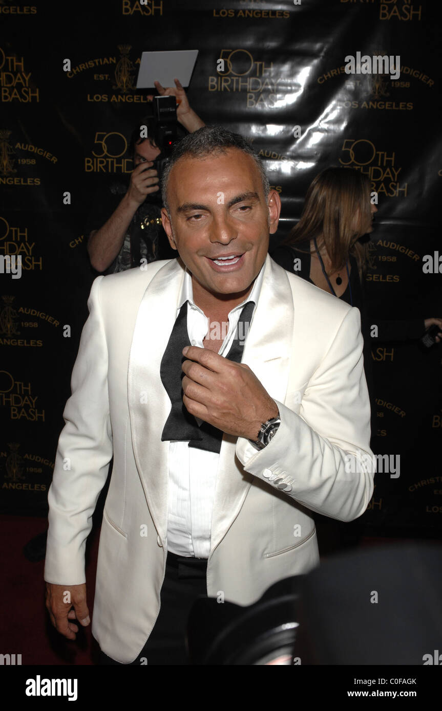 Christian Audigier 50th birthday party at the Petersen Automotive museum in Hancock park