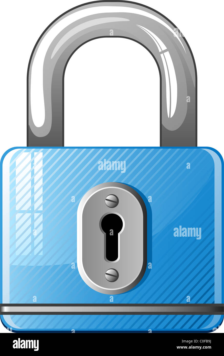 Vector blue padlock hi-res stock photography and images - Alamy