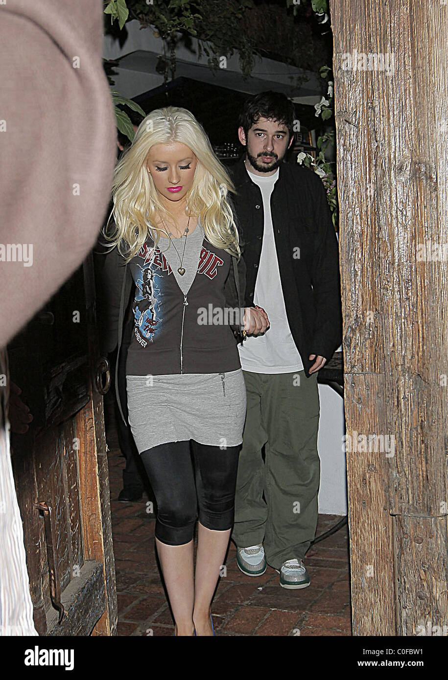 Christina Aguilera And Husband Jordan Bratman Leaving The