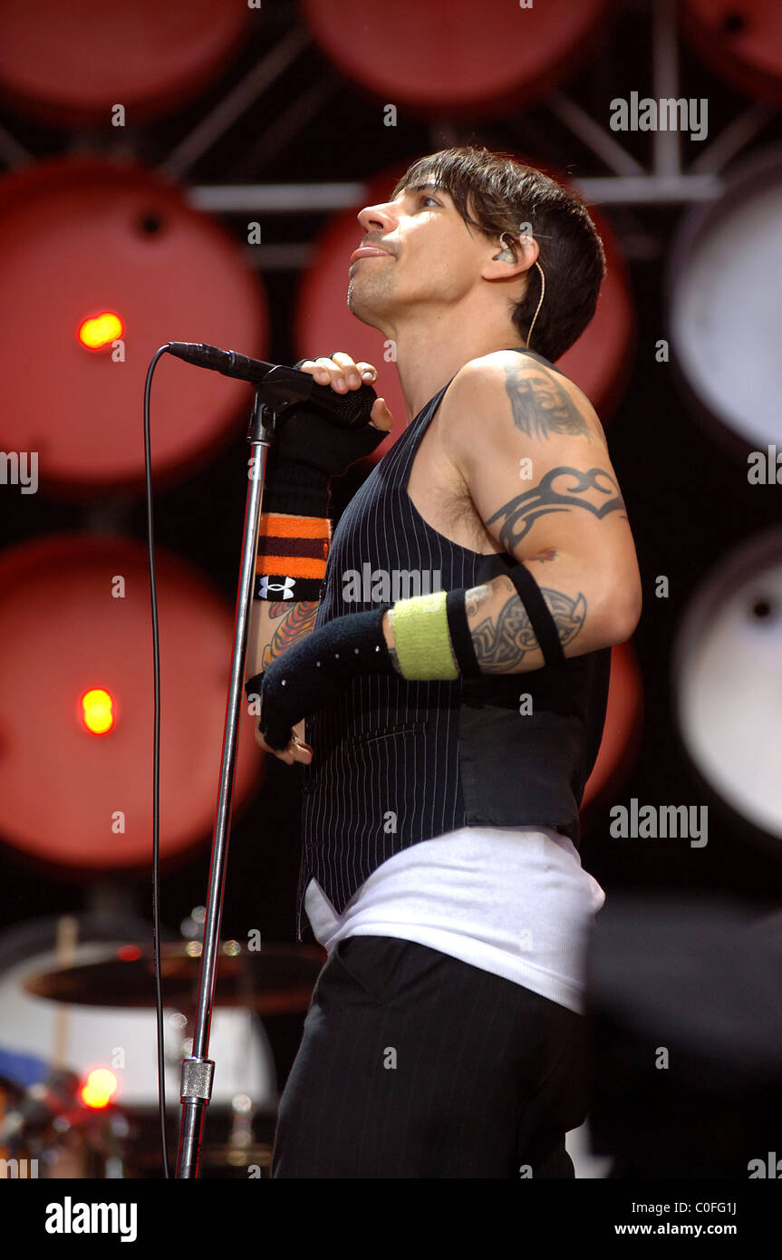 Anthony Kiedis of Red Hot Chili Peppers at The Live Earth London