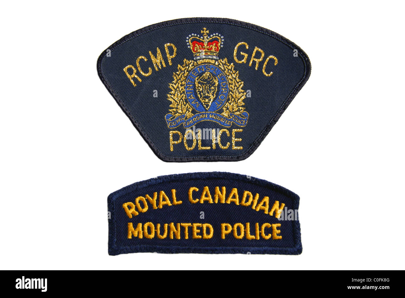 Royal Canadian Mounted Police patch RCMP Stock Photo