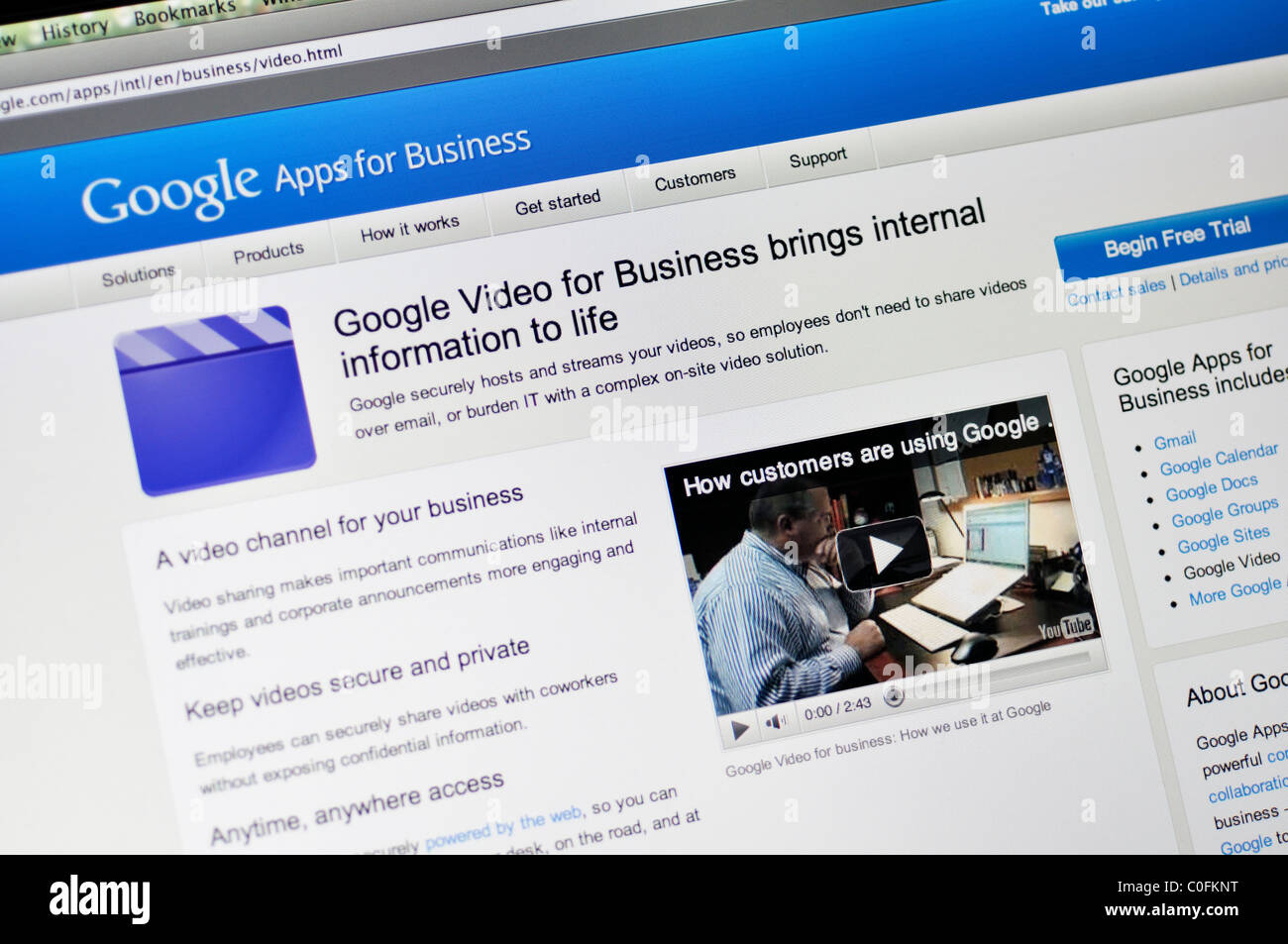 Google Apps website Stock Photo Alamy