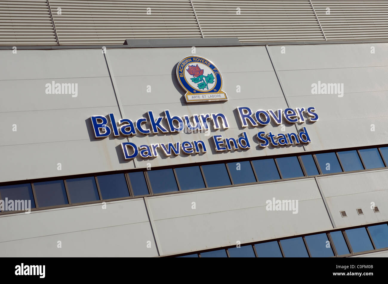 Blackburn Rovers Ewood Park football ground Stock Photo