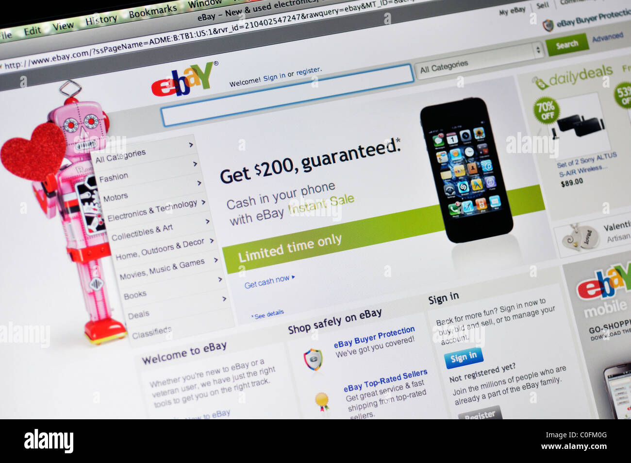 Ebay website Stock Photo