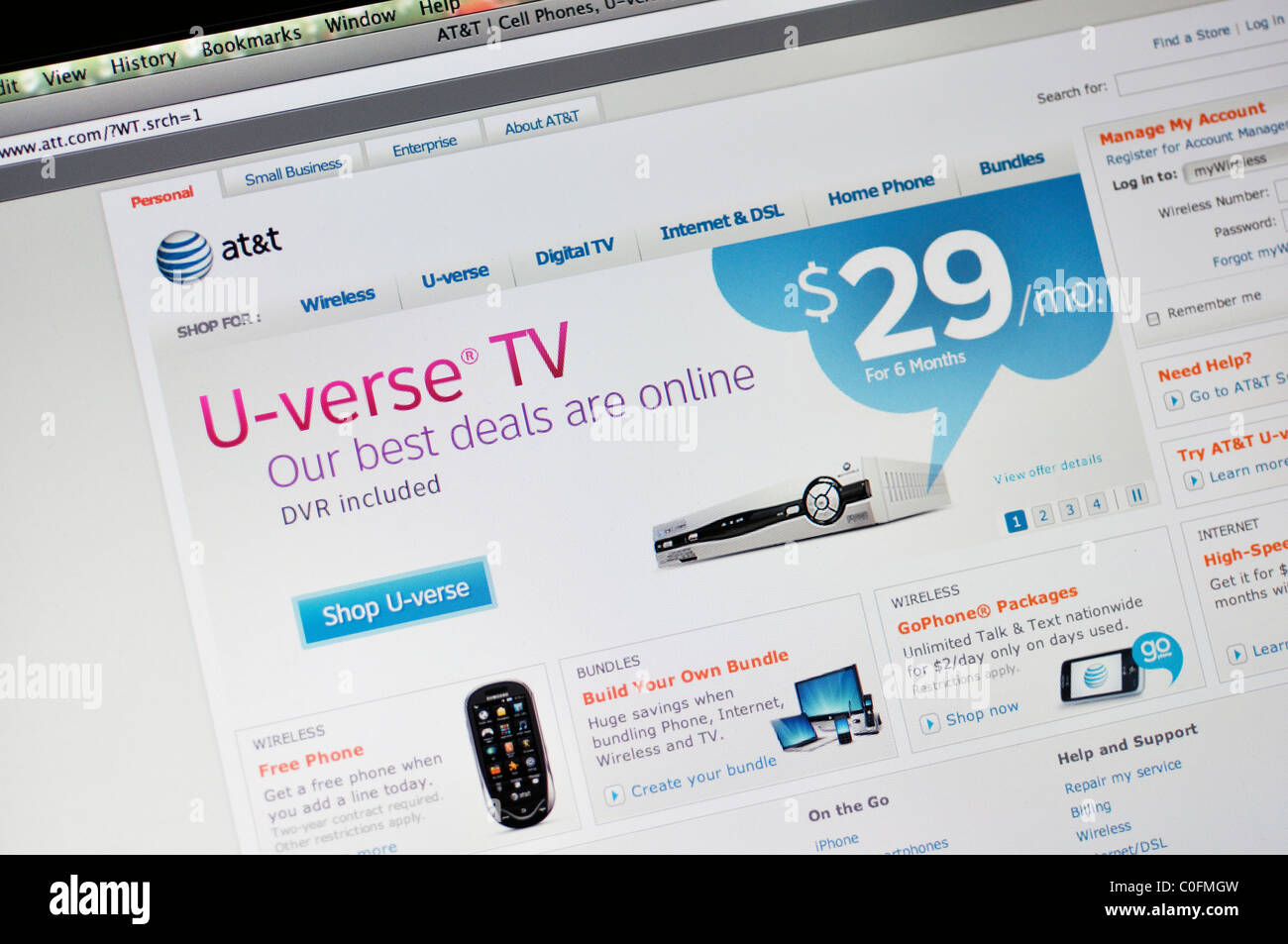 AT&T website Stock Photo - Alamy
