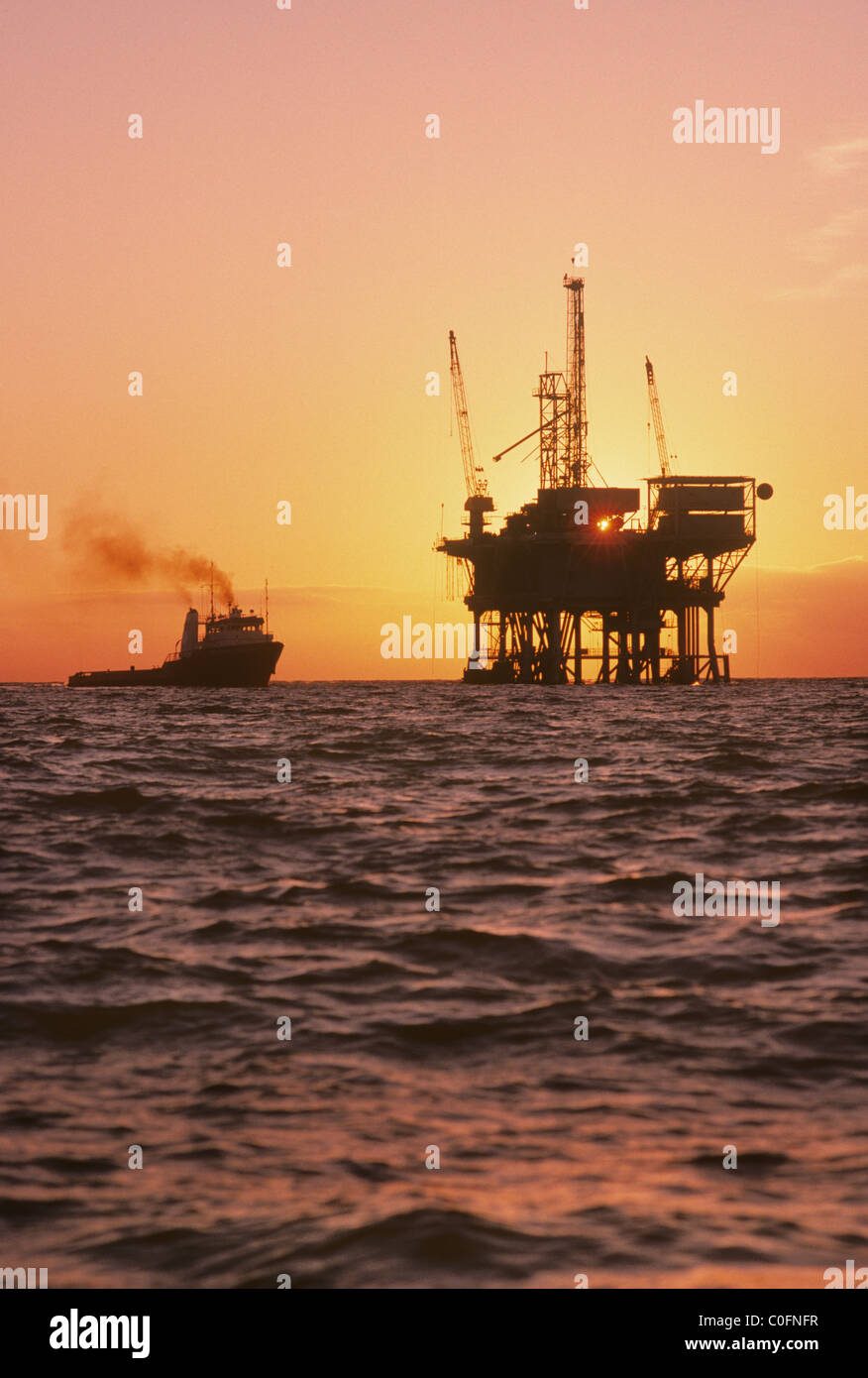 Off-shore oil rigs Stock Photo - Alamy