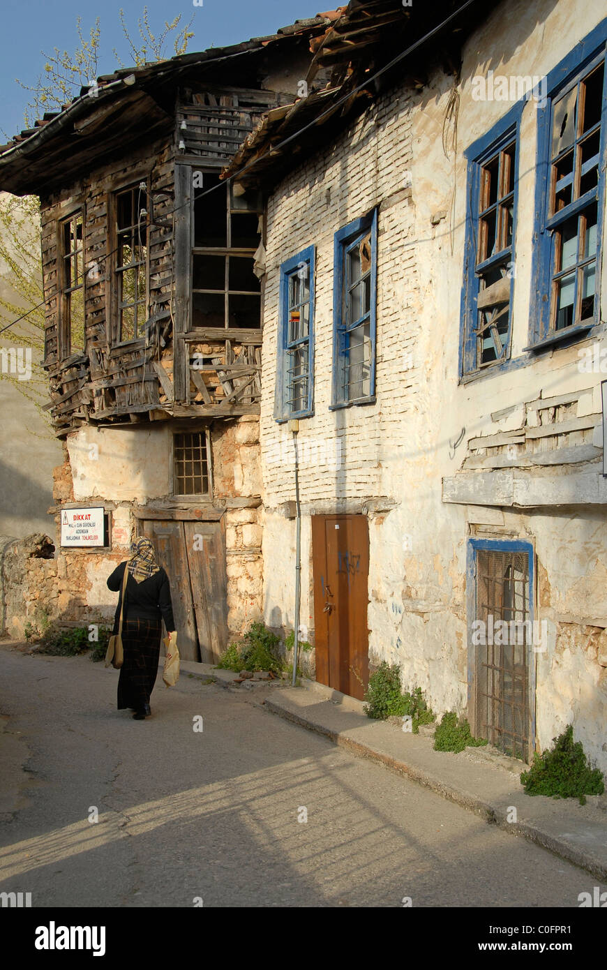 Old houses in Kaleici, Old city, Antalya Turkey Stock Photo