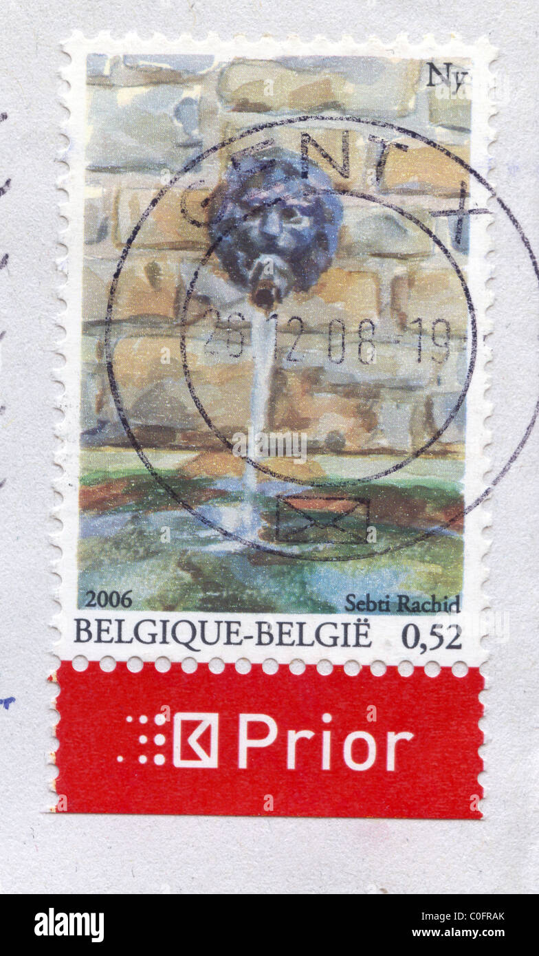 Belgium postage stamp Stock Photo