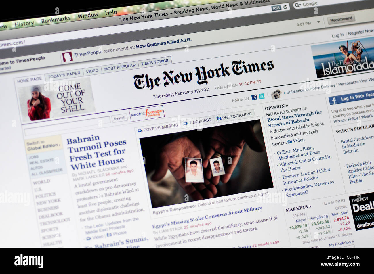 The New York Times Website