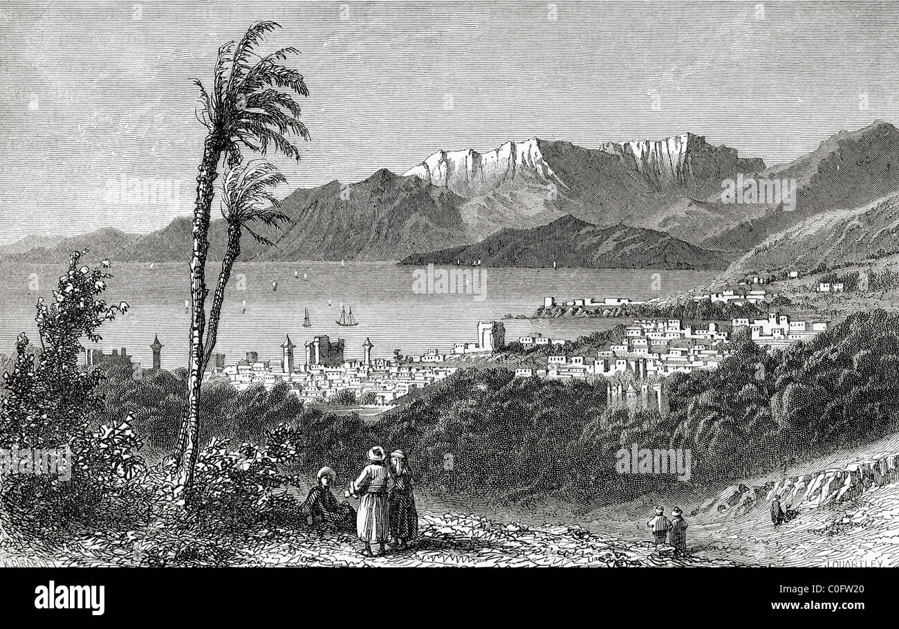 A view of Beirut and The Lebanon in the 19th century Stock Photo Alamy
