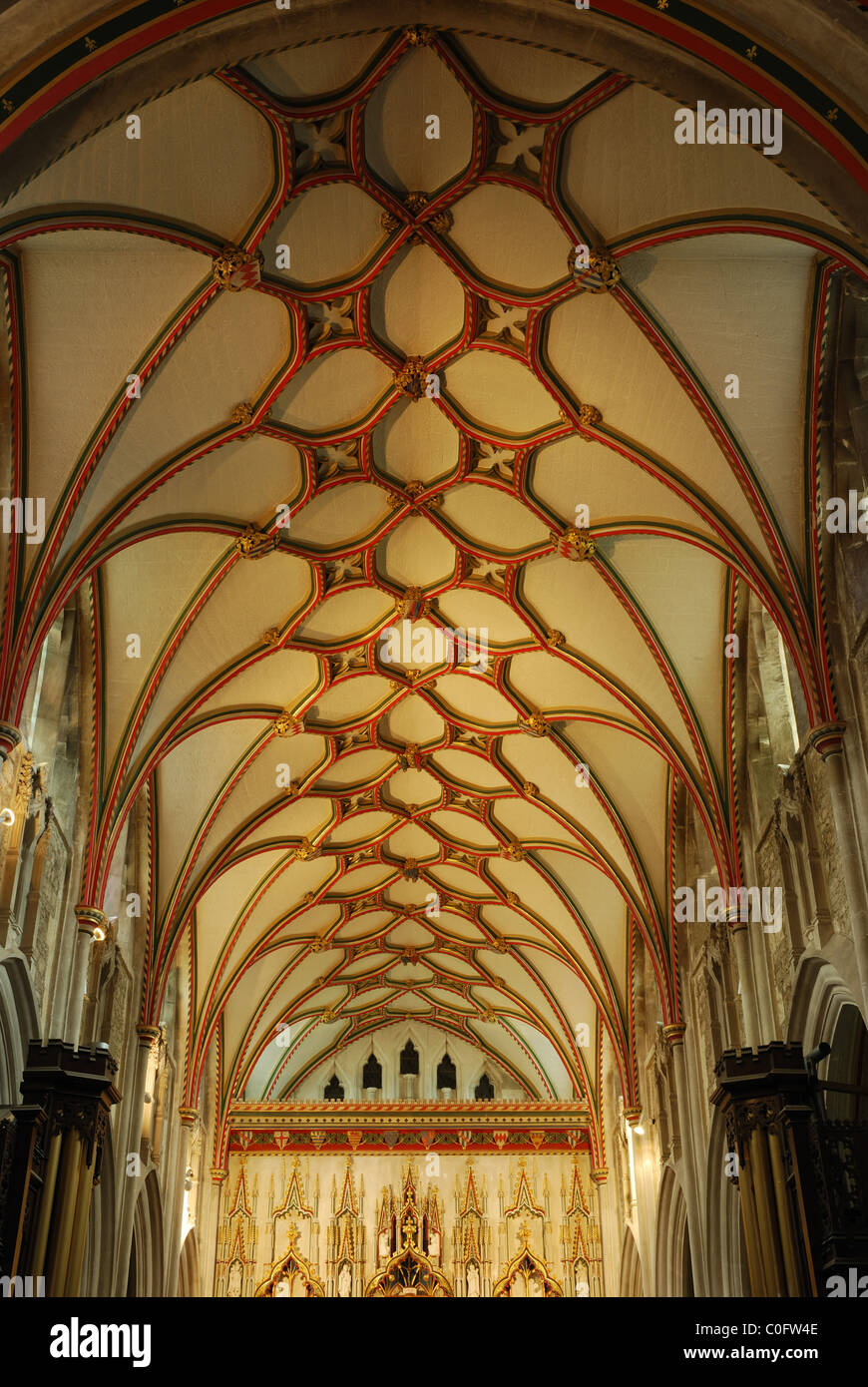 lierne vault, Ottery St Mary church, Devon, UK Stock Photo