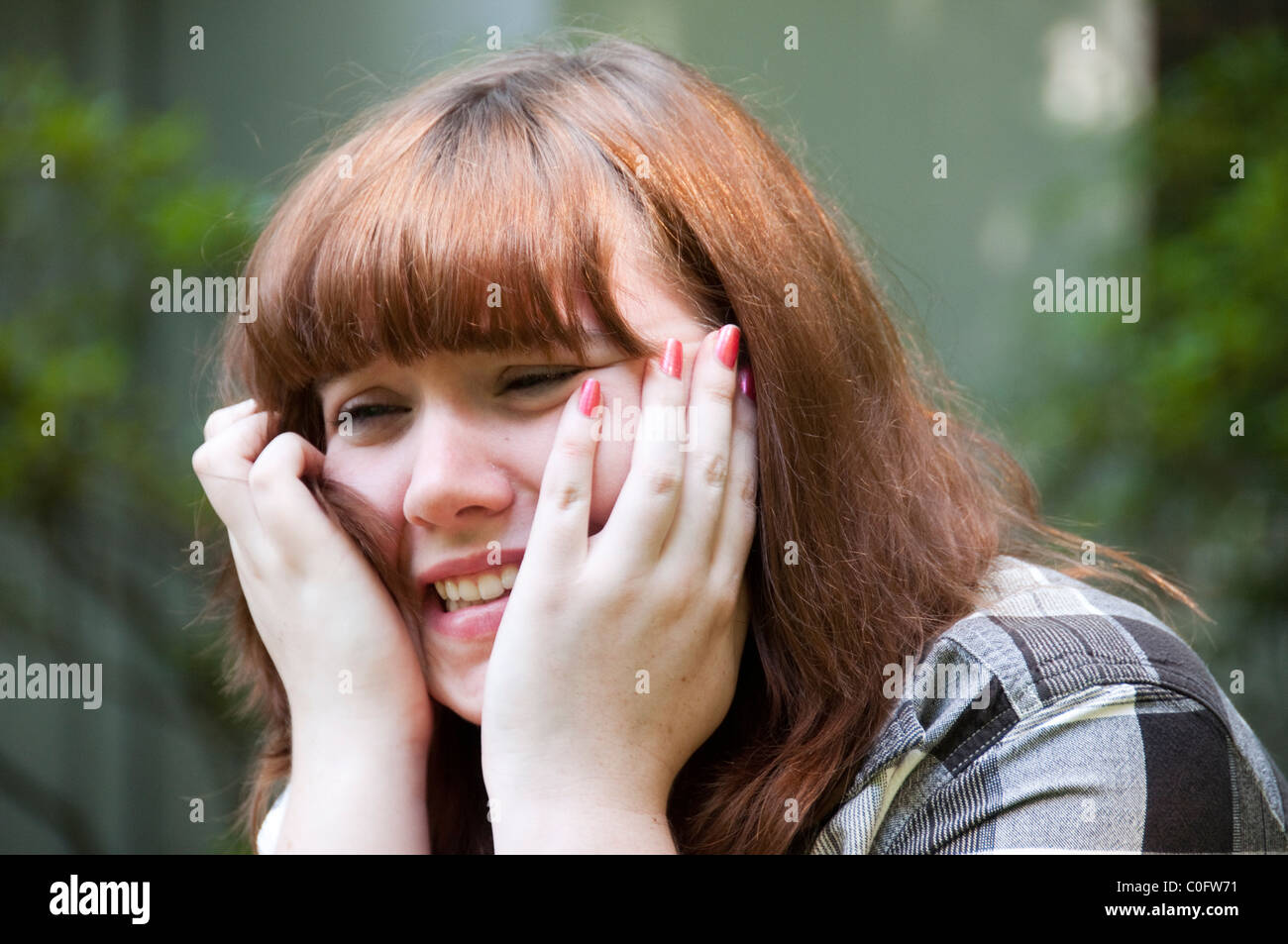 A distressed young woman Stock Photo - Alamy